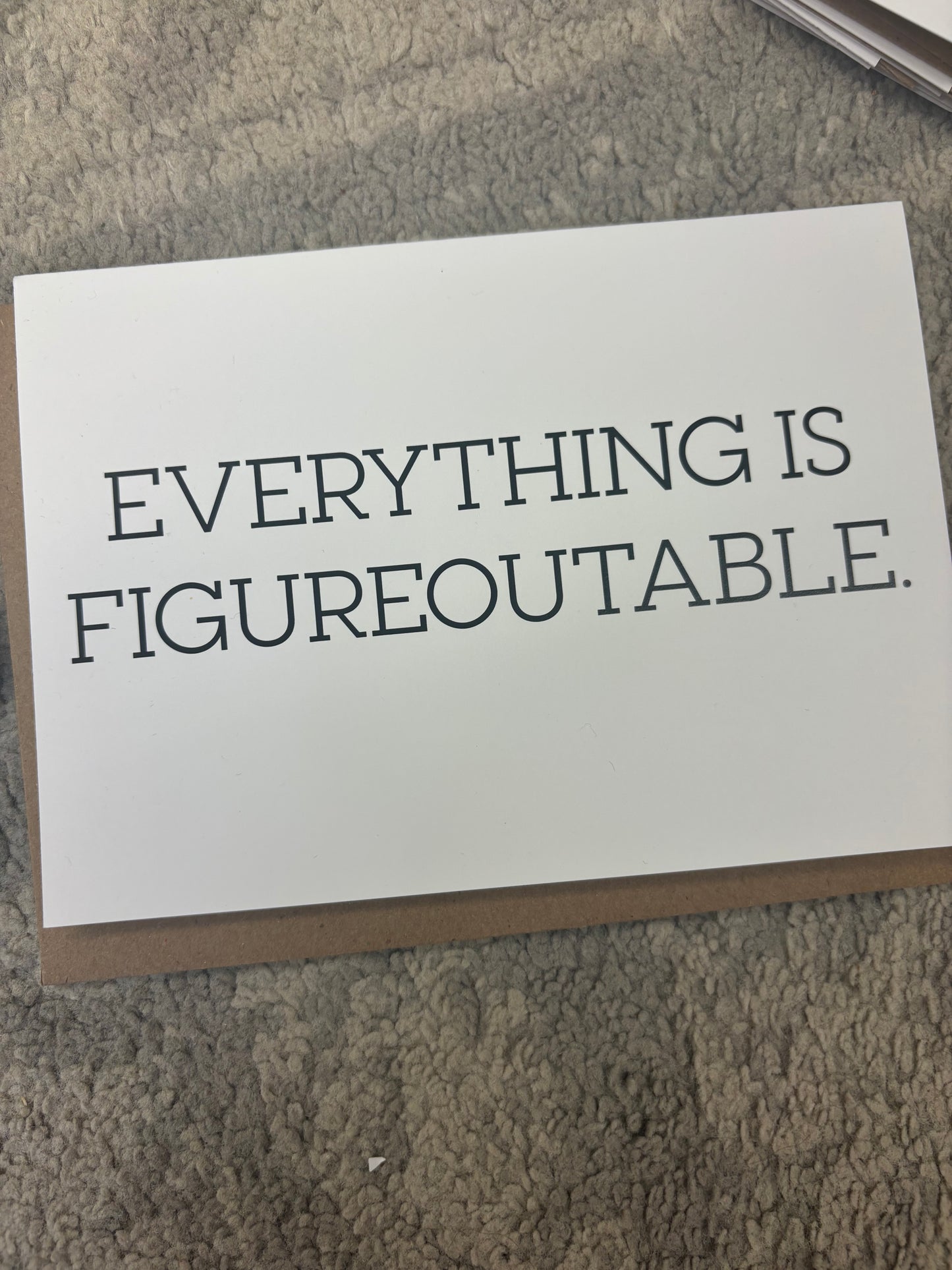 Figureoutable- Greeting Card