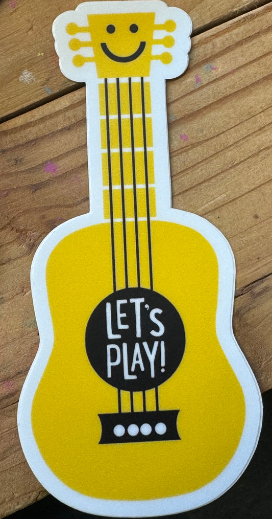 Yellow Guitar Sticker