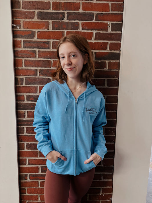 Est.1851 Lasell Blue Zip Up - Unisex