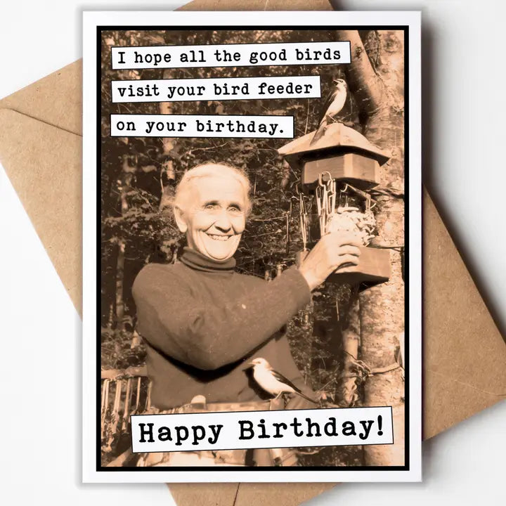 Happy Birthday Birds Greeting Card
