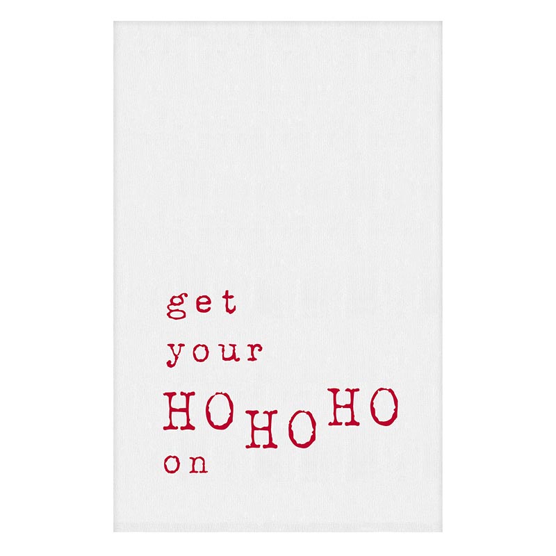 Get your Ho Ho Ho on Tea Towel Santa Barbara Design Studio