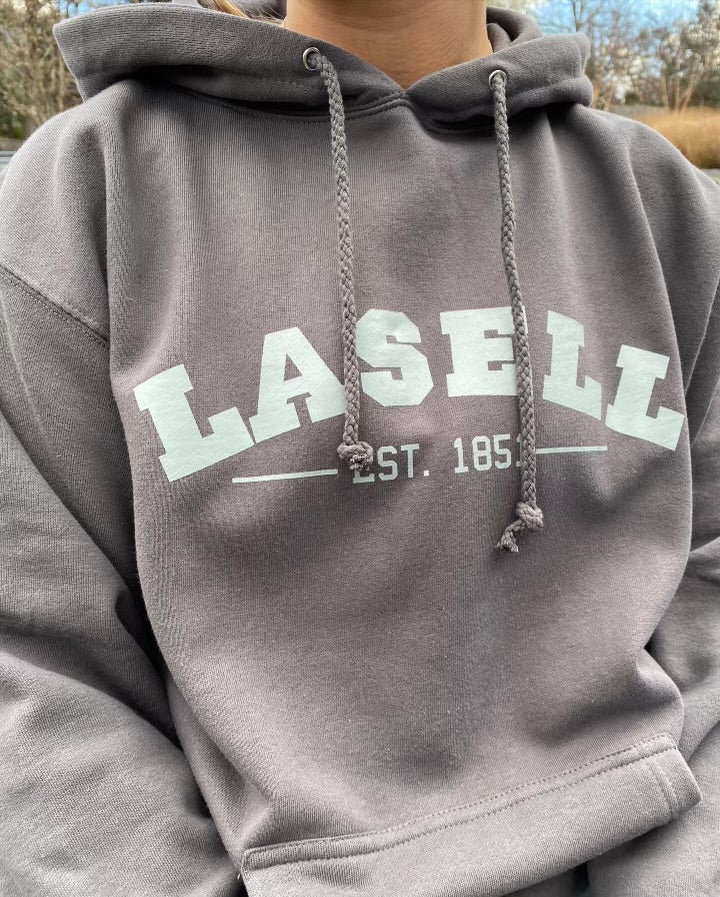 Lasell Charcoal Hoodie