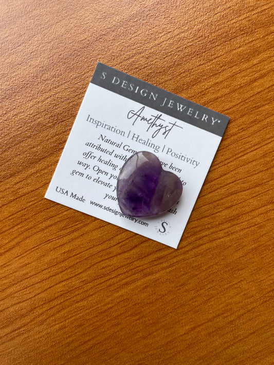 S Design- Pocket Hearts Amethyst