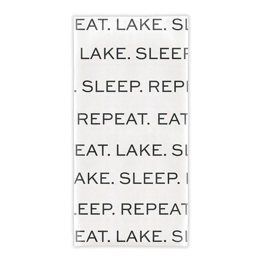 Face To Face Thirsty Boy - "Eat. Lake. Sleep." Tea Towel