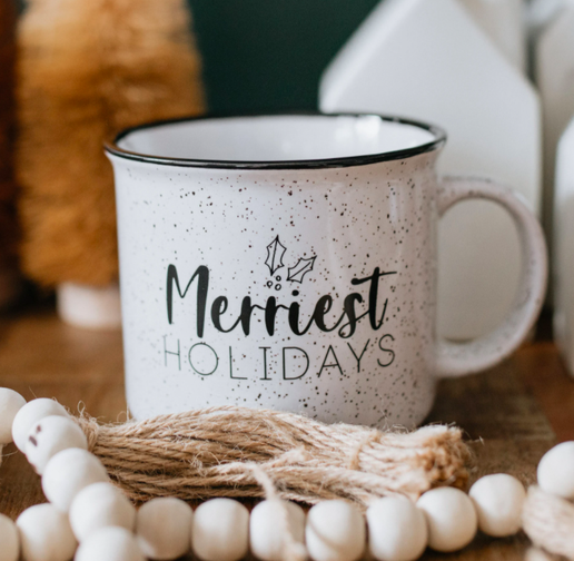 Merriest Holidays White Fair Trade Campfire Mug