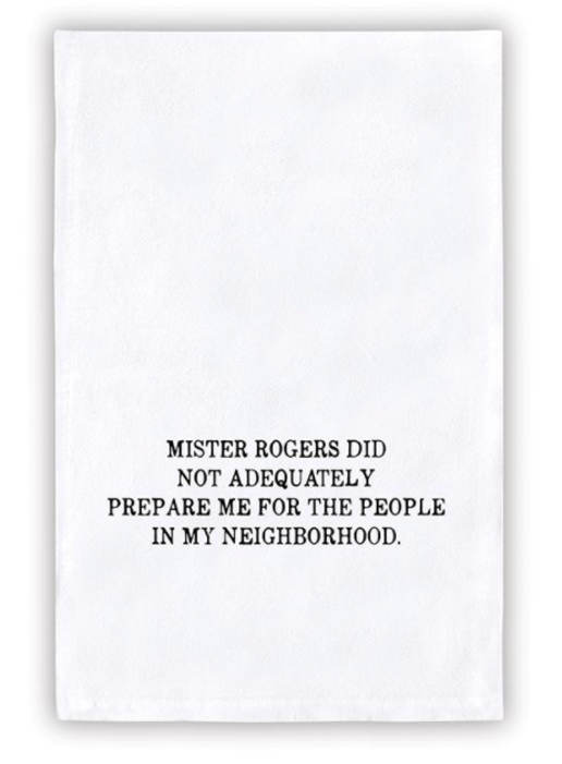 Face To Face Thirsty Boy - Mr. Rogers Tea Towel