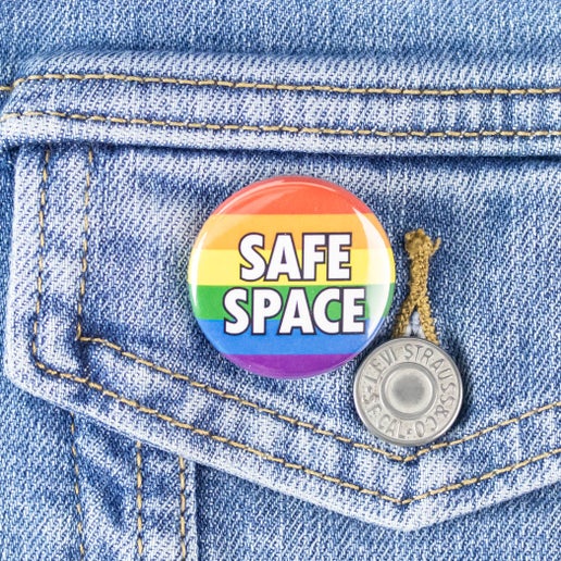 Safe Space for All Button or Magnet