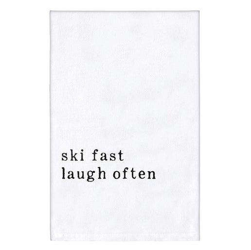 Face To Face Thirsty Boy - "Ski Fast" Tea Towel